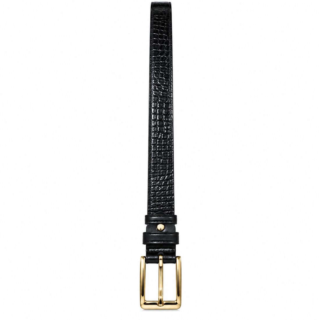 Premium Crocodile-Embossed Leather Belt – Luxury Signature Collection