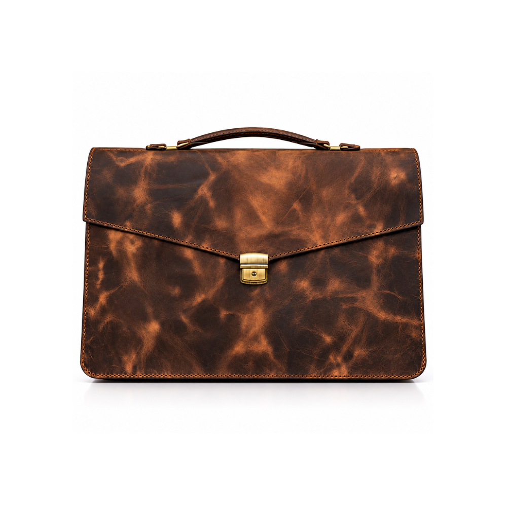 Premium Vintage Leather Executive Briefcase – Luxury Business Collection